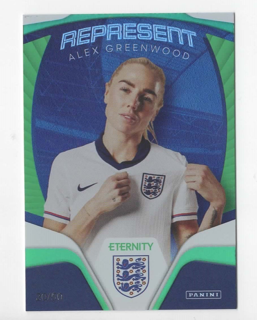 Panini Eternity Lionesses 2025 Alex Greenwood England Represent Green Card /50