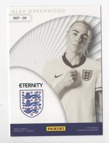 Panini Eternity Lionesses 2025 Alex Greenwood England Represent Green Card /50