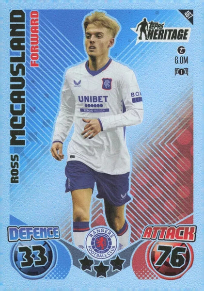 Topps Match Attax 2024/2025 24/25 Ross McCausland Heritage Rangers Card #467