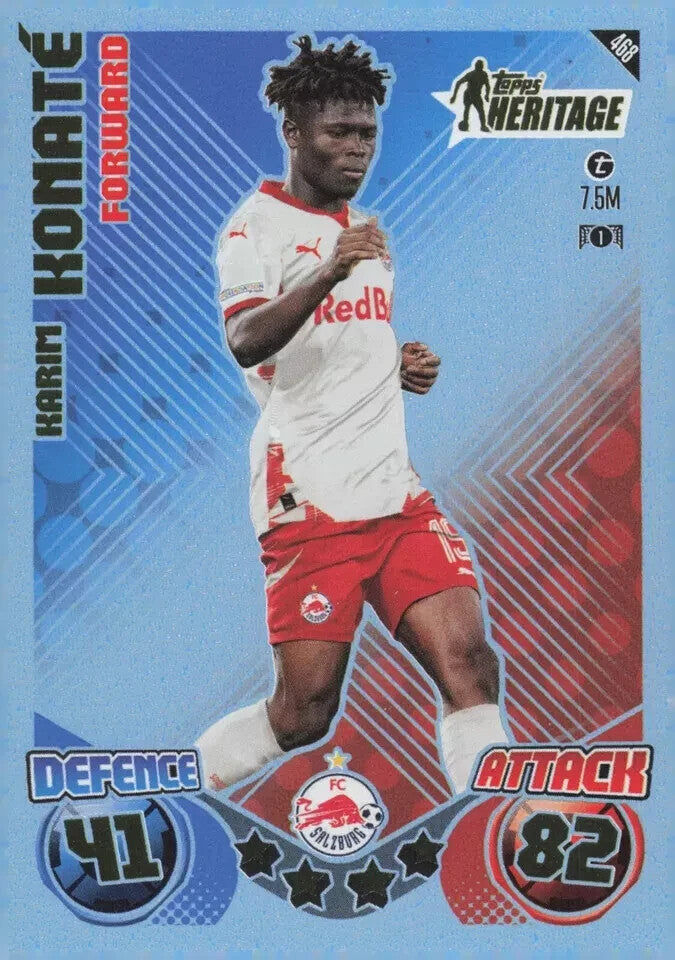 Topps Match Attax 2024/2025 24/25 Karim Konate Heritage FC Salzburg Card #468
