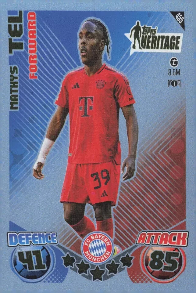 Topps Match Attax 2024/2025 24/25 Mathys Tel Heritage FC Bayern München #455