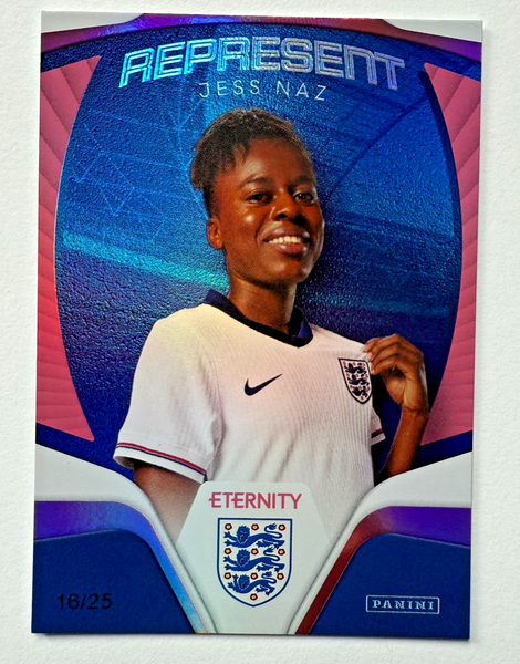 Panini Eternity Lionesses 2025 Jess Naz England Represent Magenta Card /25