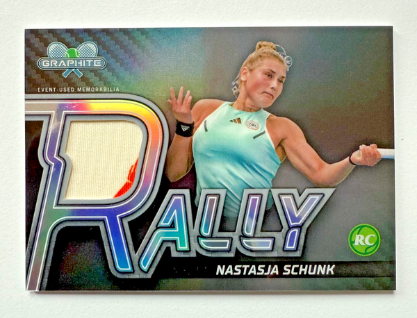 Topps 2024 Graphite Tennis Nastasja Schunk Relic Event Used Rookie Chrome Card