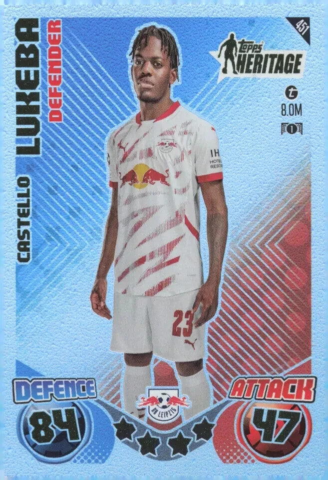 Topps Match Attax 2024/2025 24/25 Castello Lukeba Heritage RB Leipzig Card #451