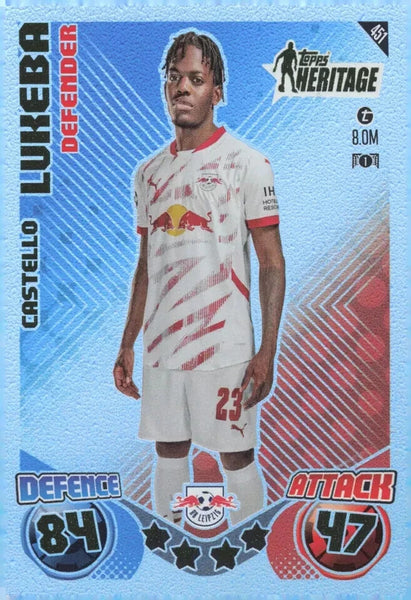 Topps Match Attax 2024/2025 24/25 Castello Lukeba Heritage RB Leipzig Card #451