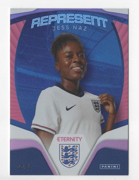 Panini Eternity Lionesses 2025 Jess Naz England Represent Magenta Card /25