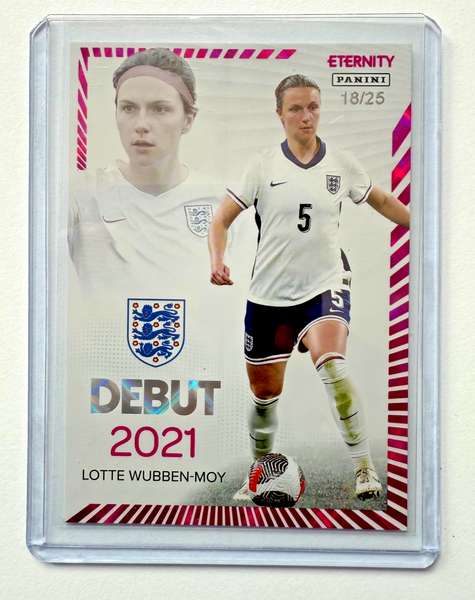 Panini Eternity Lionesses 2025 Lotte Wubben-Moy England Debut Magenta Card /25