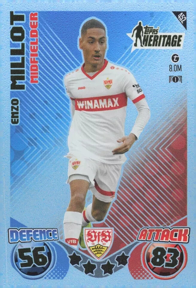 Topps Match Attax 2024/2025 24/25 Enzo Millot Heritage VfB Stuttgart #452
