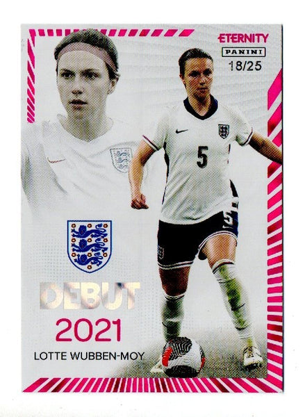 Panini Eternity Lionesses 2025 Lotte Wubben-Moy England Debut Magenta Card /25