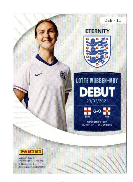 Panini Eternity Lionesses 2025 Lotte Wubben-Moy England Debut Magenta Card /25