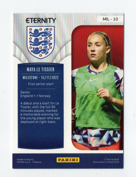 Panini Eternity Lionesses 2025 Maya Le Tissier England Milestone Magenta /25