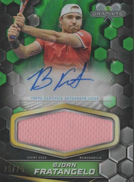 Topps 2024 Graphite Tennis Bjorn Fratangelo Relic Autograph Auto Rare Card 26/75