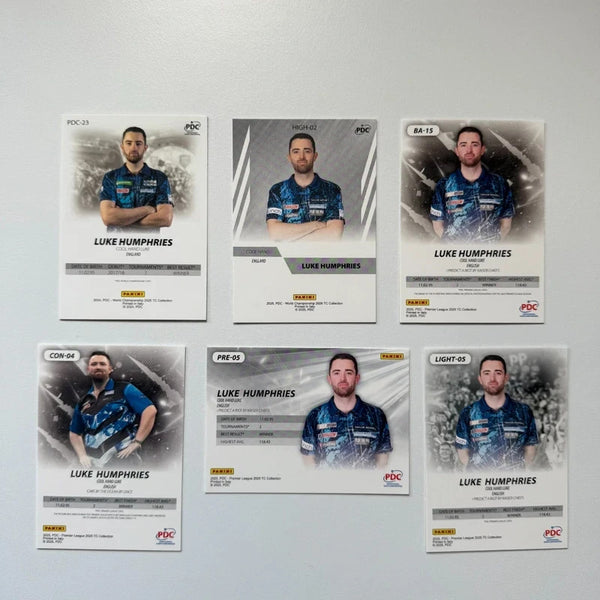 Luke Humphries PDC Panini Darts Trading Card Bundle – 6 Card Collection