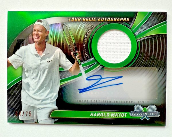 Topps 2024 Graphite Tennis Harold Mayot Relic Autograph Auto Chrome Card /75