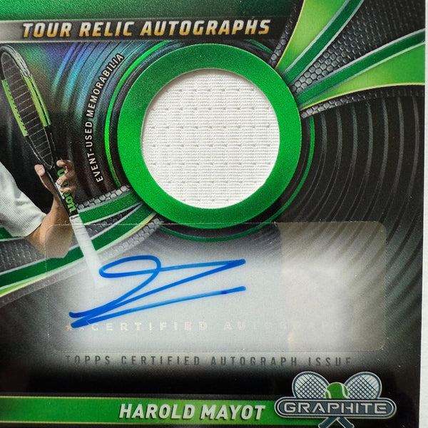 Topps 2024 Graphite Tennis Harold Mayot Relic Autograph Auto Chrome Card /75