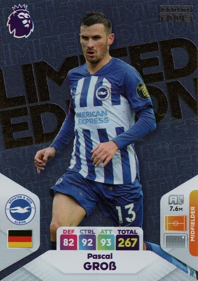 Panini Premier League Adrenalyn XL Plus 23 24 Pascal Gross Limited Edition Card