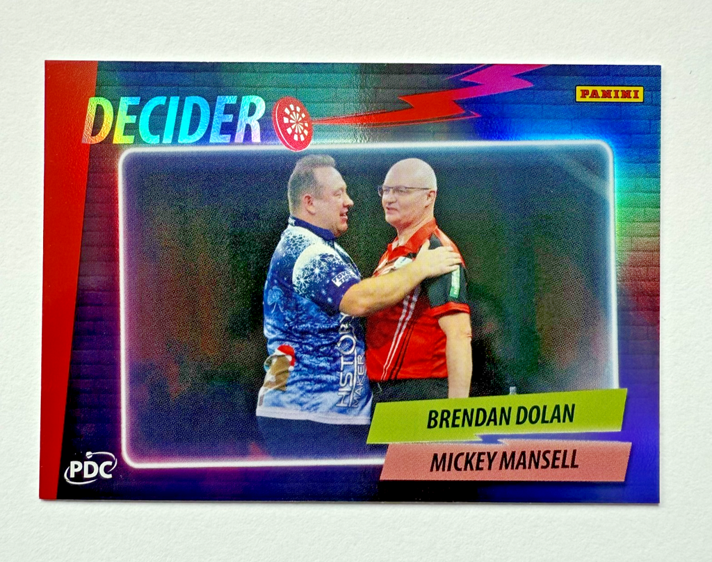 Panini 2026 PDC World Championship Darts Dolan Mansell Decider Card /50