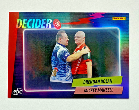 Panini 2026 PDC World Championship Darts Dolan Mansell Decider Card /50