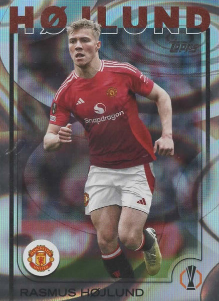 Topps UCC Flagship 2024/25 Rasmus Hojlund Flowfractor Parallel Card #184