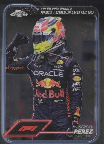 Topps Chrome Formula 1 2024 Sergio Perez Grand Prix Winner Azerbaijan 2023 #146
