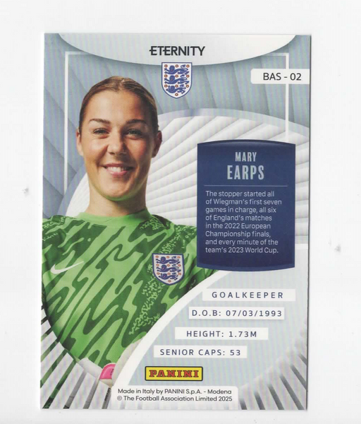 Panini Eternity 2025 Mary Earps Base Magenta /25 England Lionesses Card