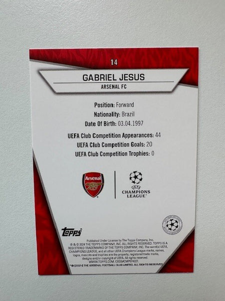 Topps Superstars 2024 23/24 Gabriel Jesus Arsenal Common Trading Card