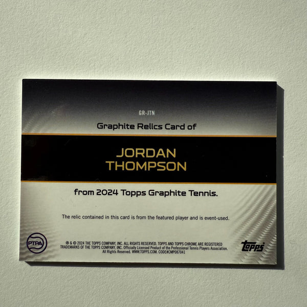 Topps Graphite 2024 Jordan Thompson Relic Chrome Tennis Card