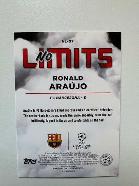 Topps Superstars 2024 23/24 Ronald Arujo Barcelona No Limits Trading Card
