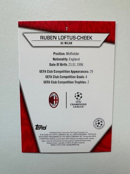 Topps Superstars 2024 23/24 Ruben Loftus-Cheek AC Milan Uncommon Trading Card