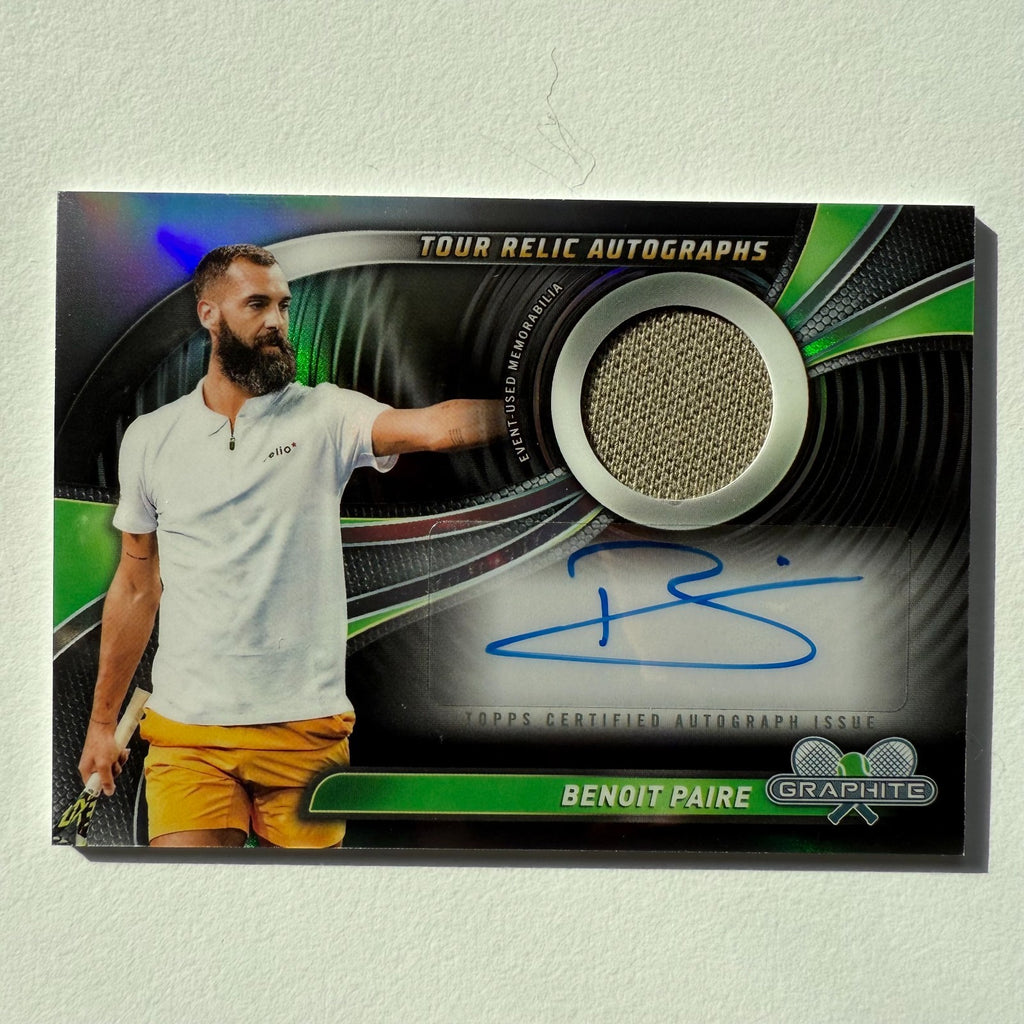 Topps 2024 Graphite Tennis Benoit Paire Tour Relic Autograph Auto Chrome Card