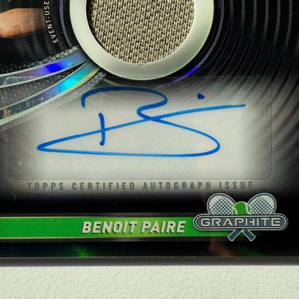 Topps 2024 Graphite Tennis Benoit Paire Tour Relic Autograph Auto Chrome Card