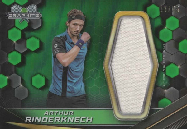 Topps 2024 Graphite Tennis Arthur Rinderknech Green Relic Card 03/75