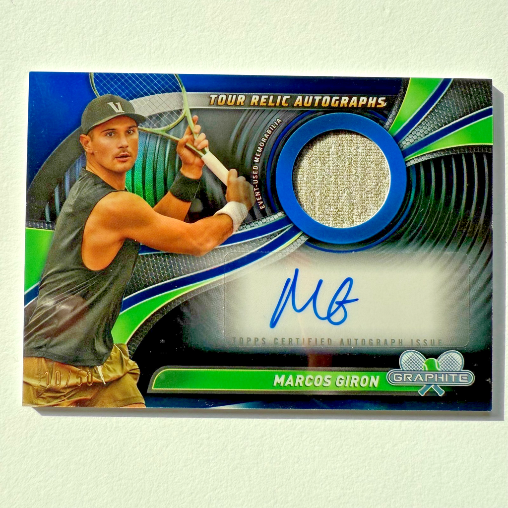 Topps 2024 Graphite Tennis Marcos Giron Relic Autograph Auto Rare Chrome /50