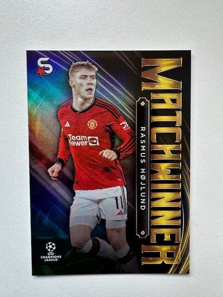Topps Superstars 2024 23/24 Rasmus Hojlund Matchwinner Manchester United Card