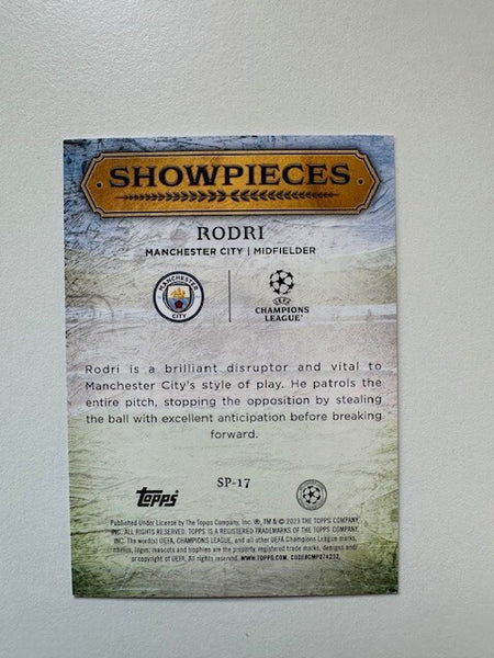 Topps Superstars 2024 23/24 Rodri Showpieces Manchester City Card