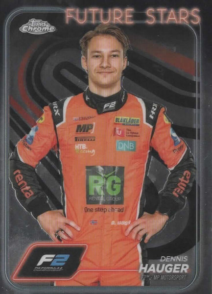 Topps Chrome Formula 1 2024 Dennis Hauger F2 Motorsport Future Stars Card #23