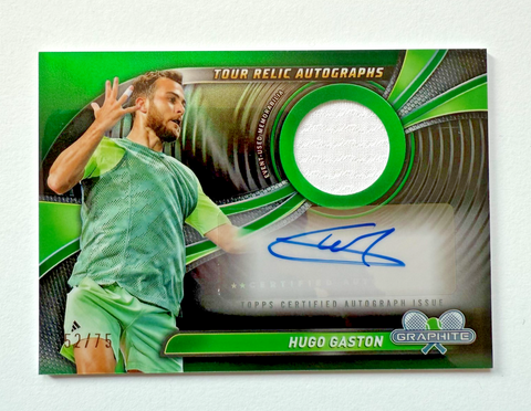 Topps 2024 Graphite Tennis Hugo Gaston Tour Relic Autograph Auto Chrome Card /75