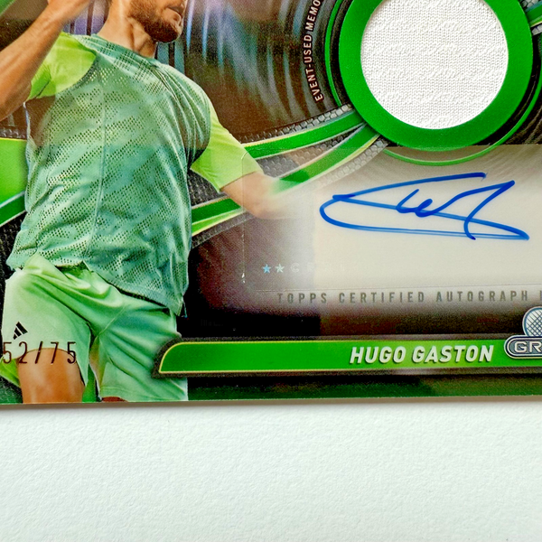 Topps 2024 Graphite Tennis Hugo Gaston Tour Relic Autograph Auto Chrome Card /75
