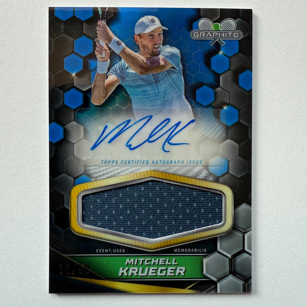 Topps 2024 Graphite Tennis Mitchell Krueger Relic Autograph Auto Rare Card 33/50