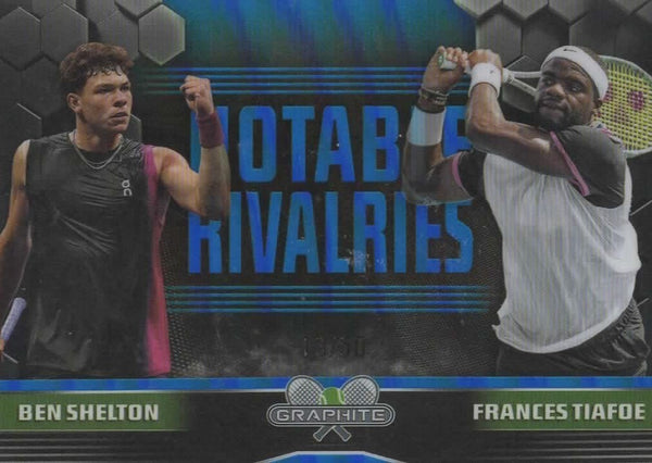 Topps 2024 Graphite Tennis Shelton Tiafoe Notable Rivalries Chrome Card 13/50