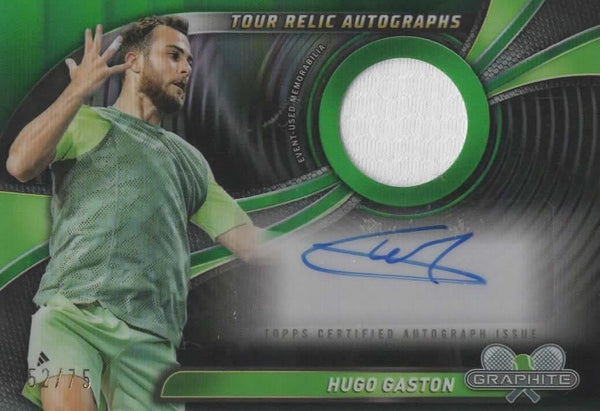 Topps 2024 Graphite Tennis Hugo Gaston Tour Relic Autograph Auto Chrome Card /75