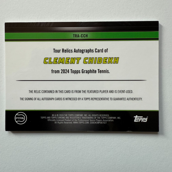 Topps Graphite 2024 Clement Chidekh Rookie Relic Auto Chrome /50 RC Card