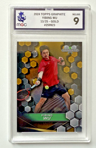 Topps 2024 Graphite Tennis Yibing Wu Gold Parallel Refractor Chrome MGC 9 /25
