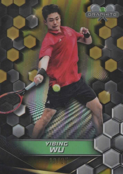 Topps 2024 Graphite Tennis Yibing Wu Gold Parallel Refractor Chrome MGC 9 /25