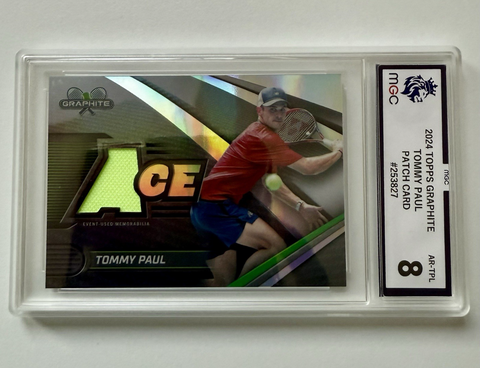 Topps 2024 Graphite Tennis Tommy Paul Ace Relic Used Memorabilia Chrome MGC 8