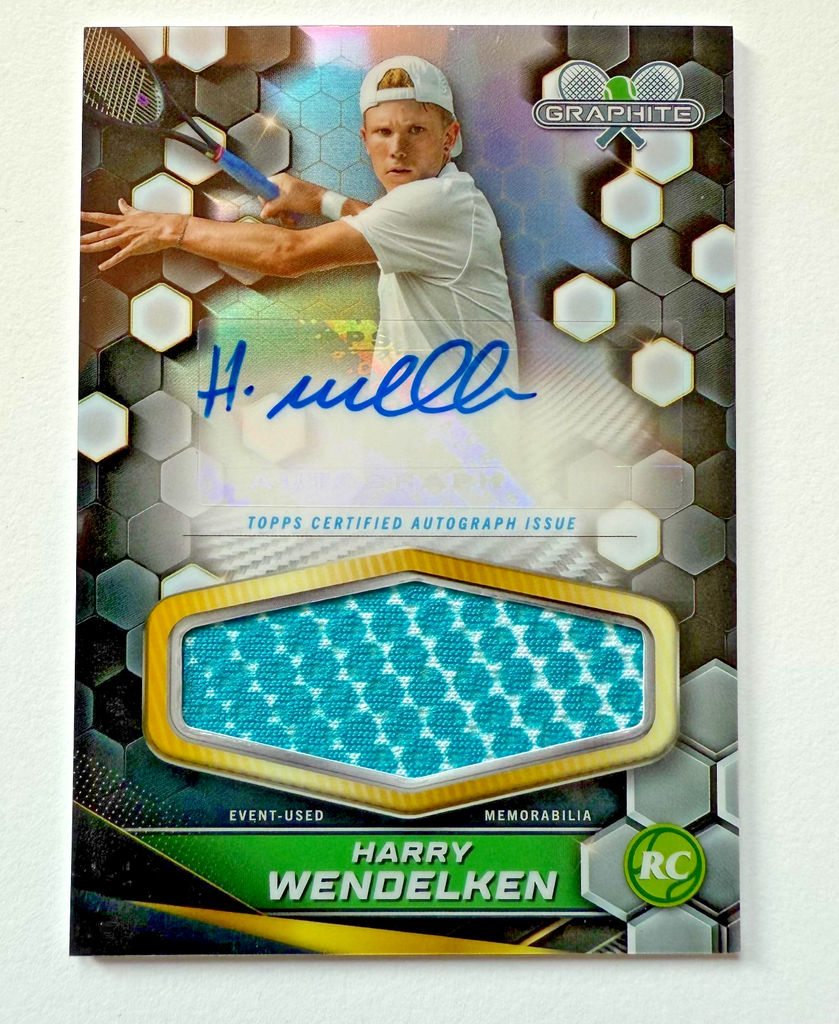 Topps Graphite 2024 Harry Wendelken Relic Auto Refractor Chrome Tennis Rookie