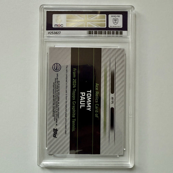 Topps 2024 Graphite Tennis Tommy Paul Ace Relic Used Memorabilia Chrome MGC 8