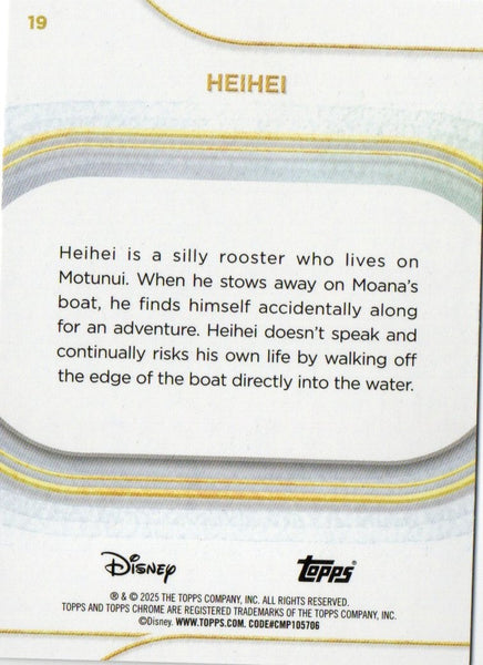 Topps Disney Chrome 2025 Heihei Moana Base Card #19