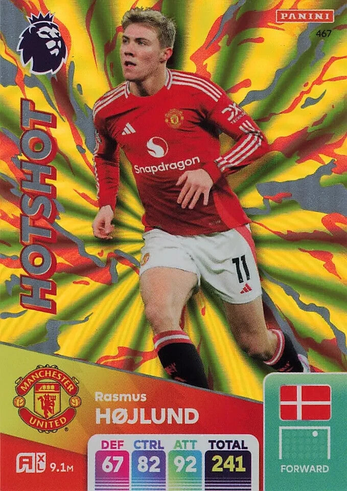 Panini Premier League Adrenalyn XL Rasmus Hojlund Hotshot Manchester Utd 24/25