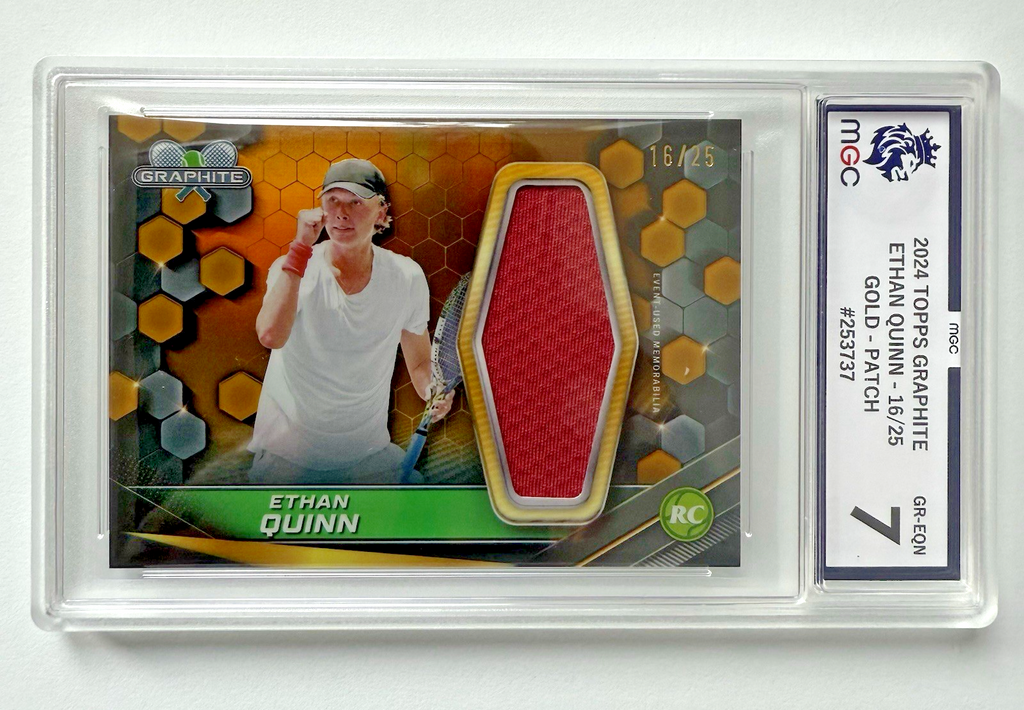 Topps Graphite 2024 Ethan Quinn Yellow Relic Refractor /25 Rookie Card MGC 7